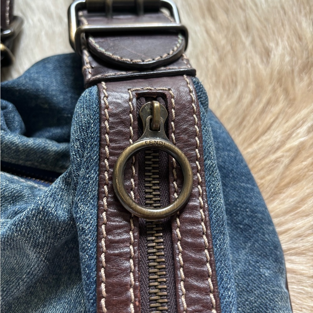 Fendi denim Oyster bag - Picture 3 of 12